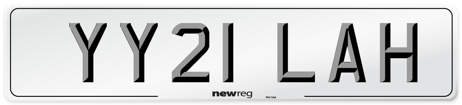 YY21 LAH Number Plate from New Reg